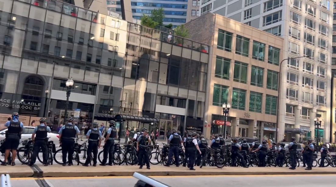 DNC in Chicago with cops